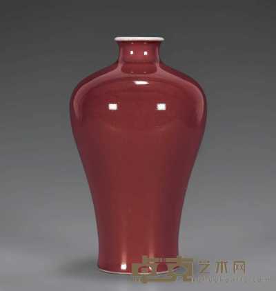清乾隆 祭红梅瓶 4×19.5cm